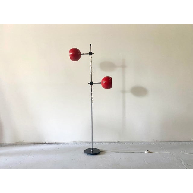 1970s 1970s Italian Red Floor Lamp For Sale - Image 5 of 9