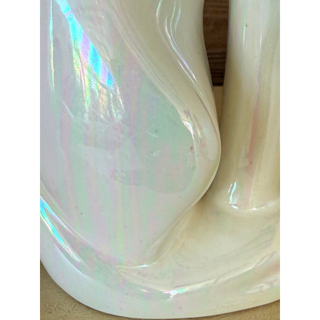 Mid-20th Century Rosenthal Netter Iridescent Ceramic Cat Figurines – Set of Two For Sale - Image 11 of 12