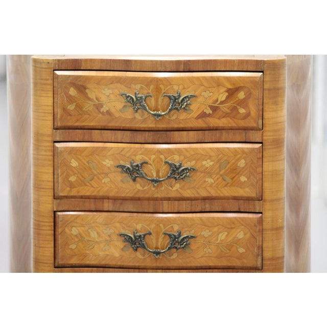 1930s French Inlaid Wood Chest of Drawers, 1930s For Sale - Image 5 of 18