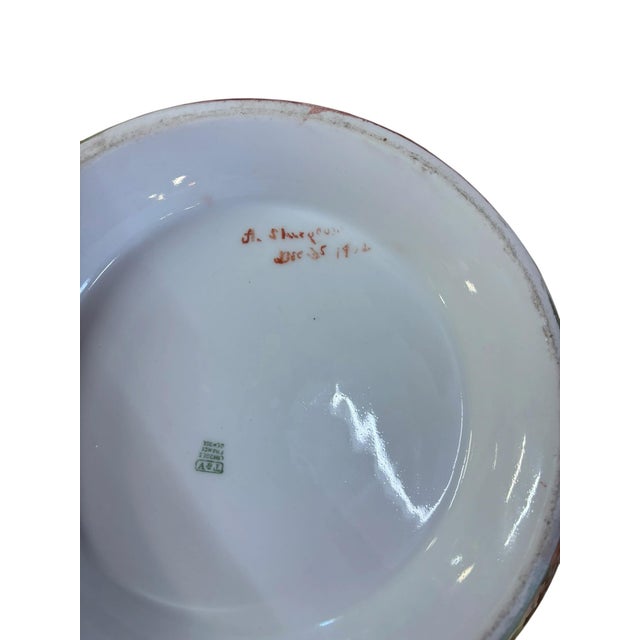 Belle Epoch Rococo Revival Limoges Centerpiece Bowl & Stand For Sale - Image 10 of 10