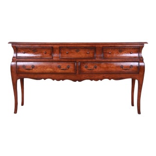 Henredon French Country Oak Bombay Form Sideboard Credenza For Sale