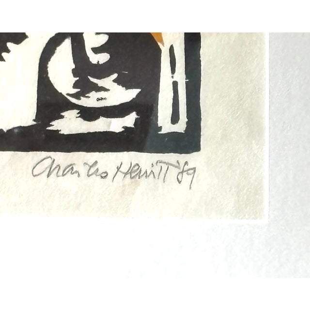 Abstract 1989 Woodblock Print by Charlie Hewitt Titled "Memorial- Ii" For Sale In Boston - Image 6 of 7