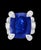 AGL Certified Natural 35.12 Carat Cushion-Cut Tanzanite Ring 4.5 Carat Diamonds For Sale - Image 4 of 18