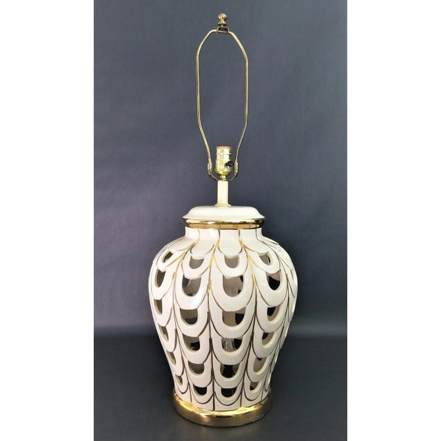 Vintage Ceramic Table Lamp 2 Light by Sunset Cosco For Sale - Image 12 of 12