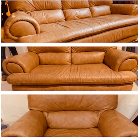 Chateau d'Ax Italian Leather 3 Seater Sofa Y2k For Sale - Image 18 of 18