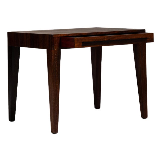 1960-1969 Denmark Rich Walnut Brown Walnut Side Table For Sale