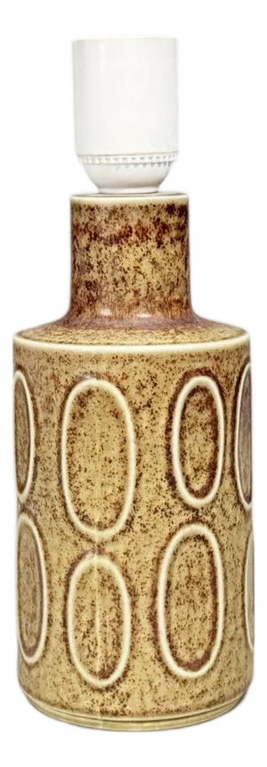 1960s Desiree Stentöj, Table Lamp, Brown Stoneware