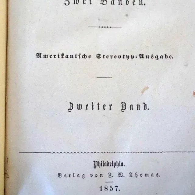 Mid-Century Modern Mid 19th Century Sammtliche Werke by Gotthold Ephraim Lessing German Books - Set of 2 For Sale - Image 3 of 7