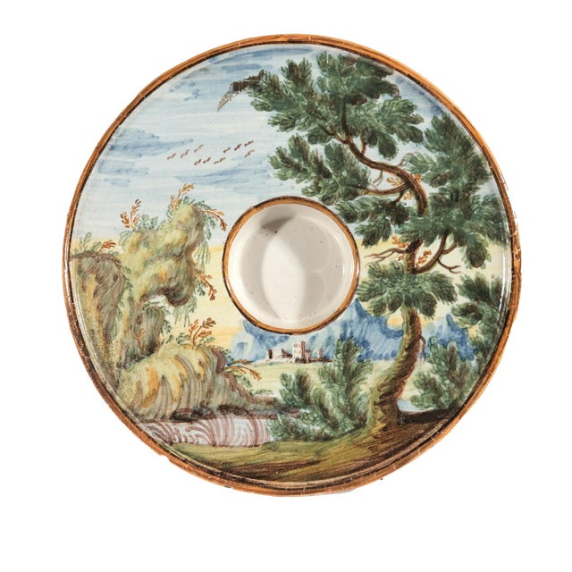 Mid 18th Century Italian Majolica Trembleuse Cup & Saucer, Castelli For Sale - Image 12 of 13