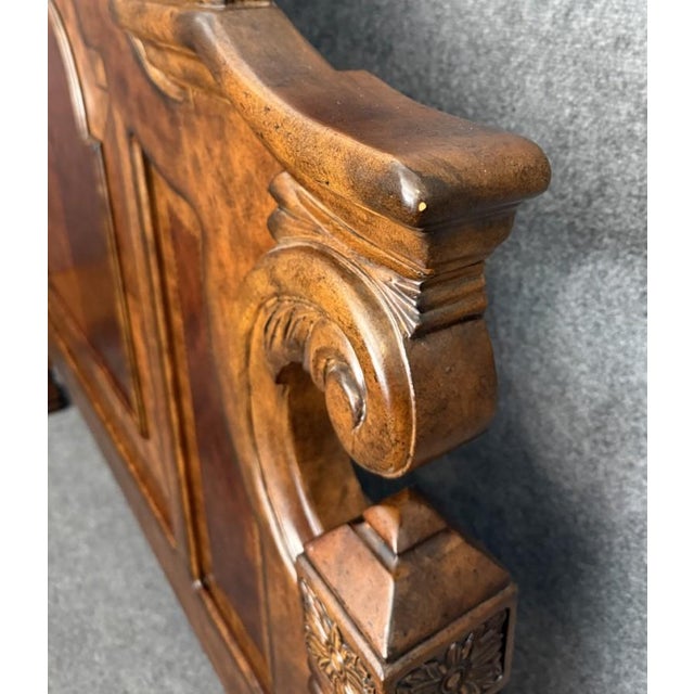 Brown Michael Amini Windsor Court King Size Bed Frame For Sale - Image 8 of 17