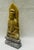 Antique Chinese Hand-Carved Green Stone Buddha Sculpture With Base For Sale - Image 6 of 9