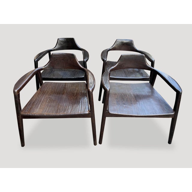 Andrianna Shamaris Midcentury Couture Chairs - Set of 4 For Sale - Image 16 of 18