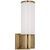 Halford 14" Bath Sconce in Antique-Burnished Brass with White Glass Designer: Chapman & Myers Finish: Antique-Burnished...