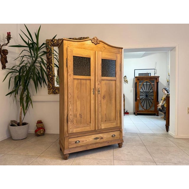 Farmhouse Display Cabinet in Spruce Wood For Sale - Image 3 of 12