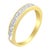 Contemporary 14KT Yellow Gold Diamond Channel Band Ring (1 cttw, H-I Color, SI2-I1 Clarity) For Sale - Image 3 of 6