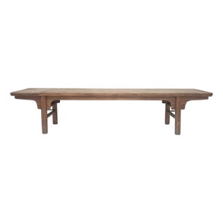 Vintage 84" Long Elm Bench For Sale