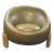 Theodore Alexander Modern Light Bronze Leather Arlo Club Chair For Sale