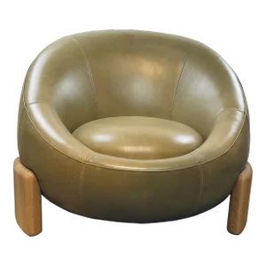Theodore Alexander Modern Light Bronze Leather Arlo Club Chair