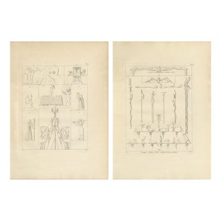 After Dominique Vivant Denon, Napoleon Egypt Expedition, 1802, Engravings on Paper, Set of 2 For Sale
