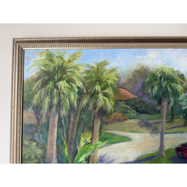 Marsha Schurr Impressionist Tropical Landscape Oil on Canvas Painting, Framed For Sale In Miami - Image 6 of 12