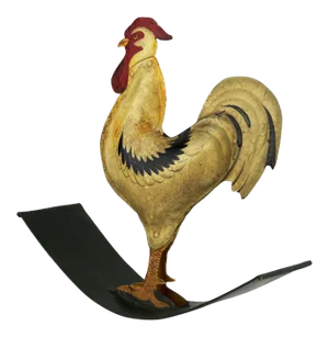 Pasargad DC Hand Painted Metal Rocking Rooster