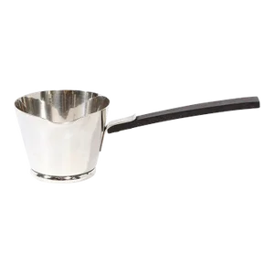 Modernist Sterling Silver Sauce Boat With Ebony Handle by Allan Adler