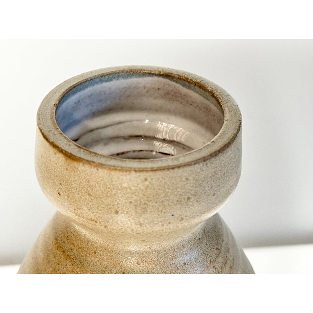 Olive-Grey Studio Ceramic Vase from Töpferhof Römhild, Germany, 1960s For Sale - Image 4 of 12