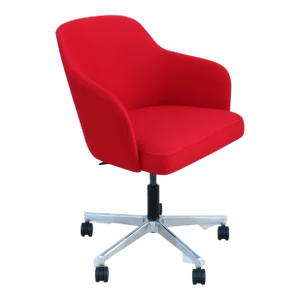 Steelcase West Elm Work Sterling Office Desk Chair in Red Fabric, Brand New