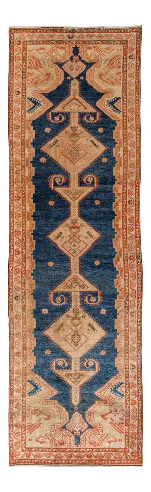 Blue Antique Persian Malayer Wool Rug