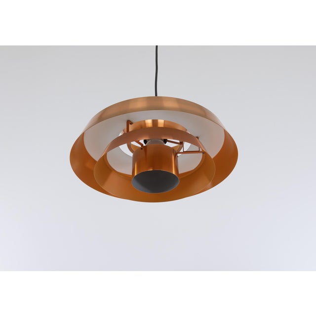 Nova Copper Pendant by Jo Hammerborg for Fog & Mørup, 1960s For Sale - Image 5 of 8