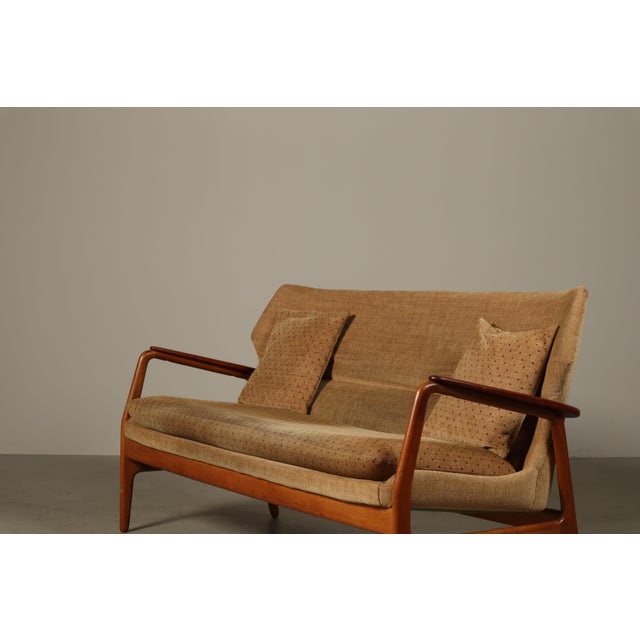 An exceptional three-piece lounge set designed by Danish designers Arnold Madsen and Henry Schubell for Bovenkamp in the...