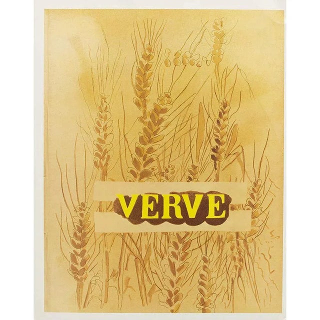 An excellent full-color print of color lithograph for cover of "Verve" N31/32 (Fall 1955) by Georges Braque. This full-...