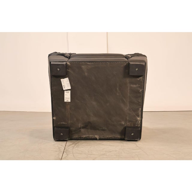 Italsofa Contemporary Black Leather Club Chair For Sale - Image 18 of 18