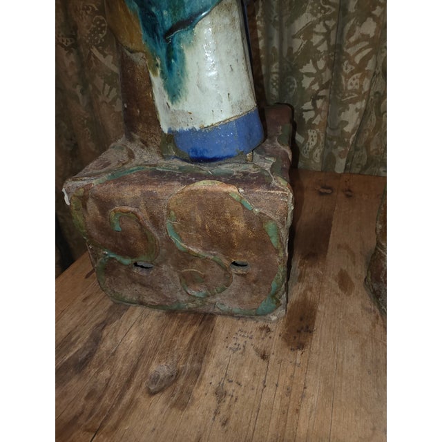 Asian Large Early 20th C Shiwan Pottery Figures For Sale - Image 3 of 15
