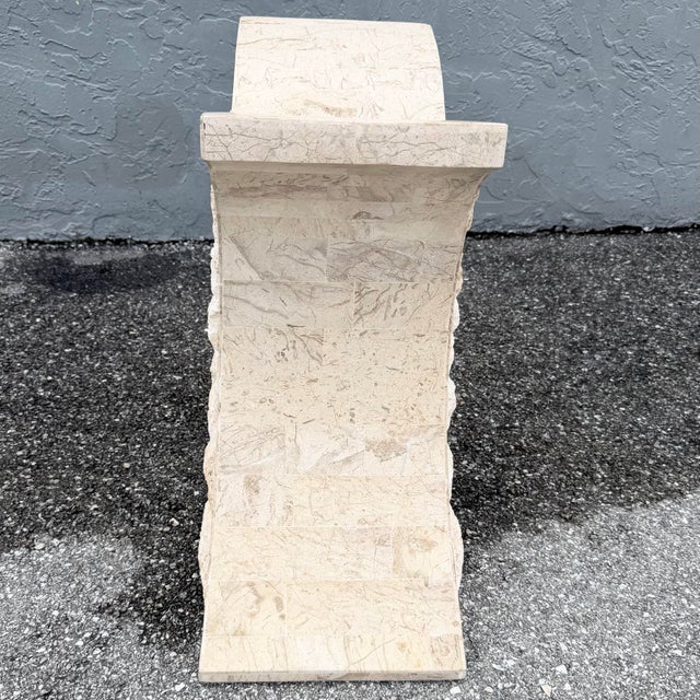 Postmodern Tessellated Stone Side Table Base | Chairish