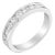 IGI Certified 1.0 Cttw Diamond 18K White Gold Channel-Set Half-Eternity Band Wedding Ring (E-F Color, I1-I2 Clarity) - Size 7-1/2 For Sale