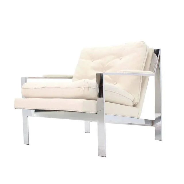 Mid 20th Century Vintage Mid Century Baughman Style New Upholstery Lounge Chair For Sale - Image 5 of 9