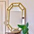 Large Octagonal Mirror with Beveled Edges in Gilded Wood, 1960s For Sale - Image 3 of 8