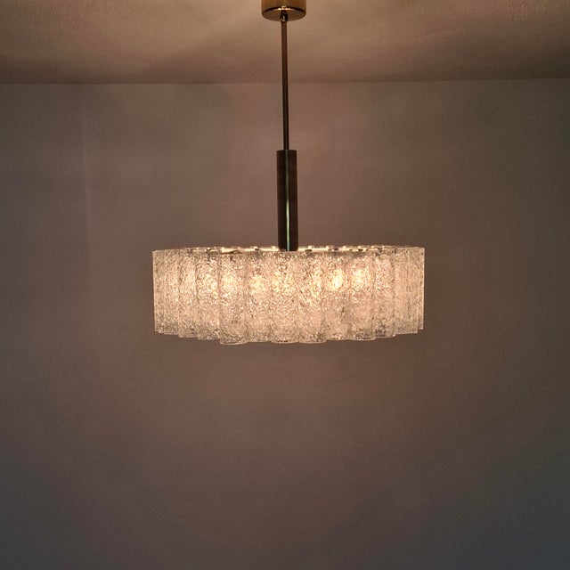 Chandelier with 32 Glass Tubes from Doria Leuchten, Germany, 1960s For Sale - Image 11 of 13