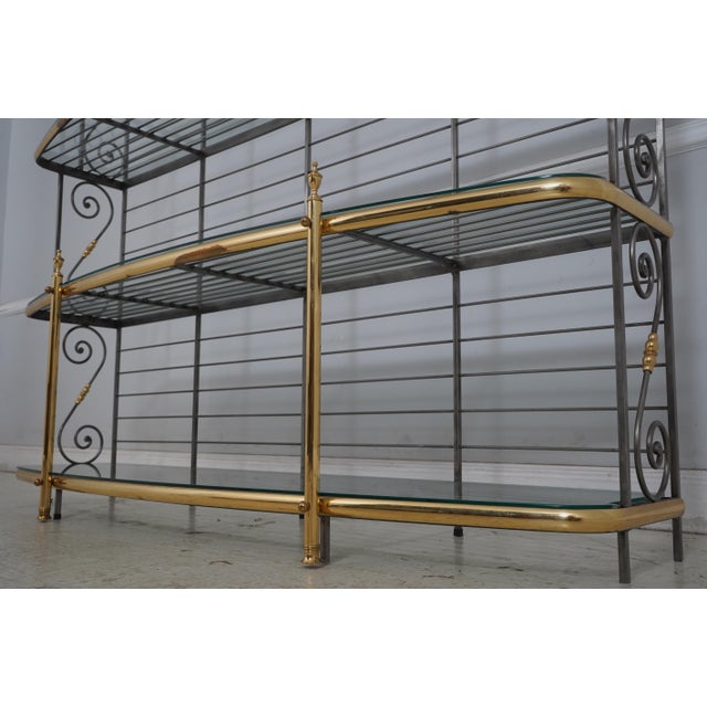 Charleston Forge French Country Style Large Wrought Iron Bakers Rack For Sale - Image 11 of 13