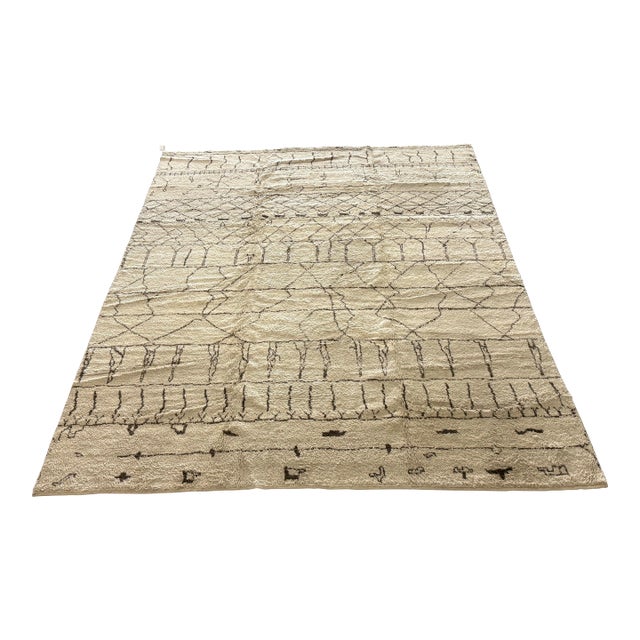 9ft X 12 Ft Moroccan/Beni Ourain–Style Area Rug For Sale