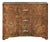 Matthew Izzo Home Plymouth Dark Burlwood Three Drawer Chest With Acrylic and Brass Drawer Pulls For Sale