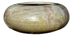 Studio Ceramic Art Vase Glazed in Traditional Raku-Technique, Germany, 1960