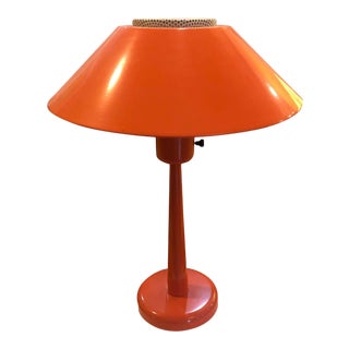 Gerald Thurston Orange Table Lamp by Lightolier For Sale