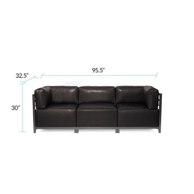 2020s Axis 3pc Sectional Avanti Black Titanium Frame For Sale - Image 5 of 6
