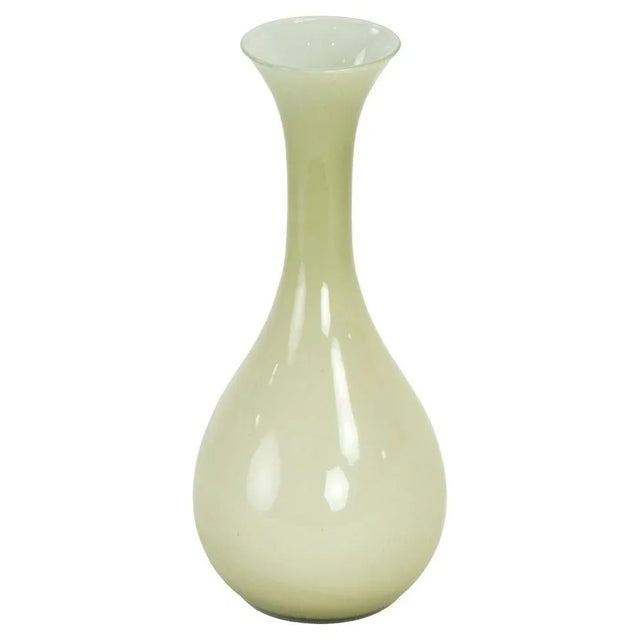 Green Opaline Vase, Italy, 1960s For Sale - Image 11 of 11