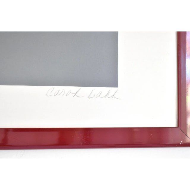 Blue Vintage Framed Carol Dahl "Performance Art" Serigraph For Sale - Image 8 of 9