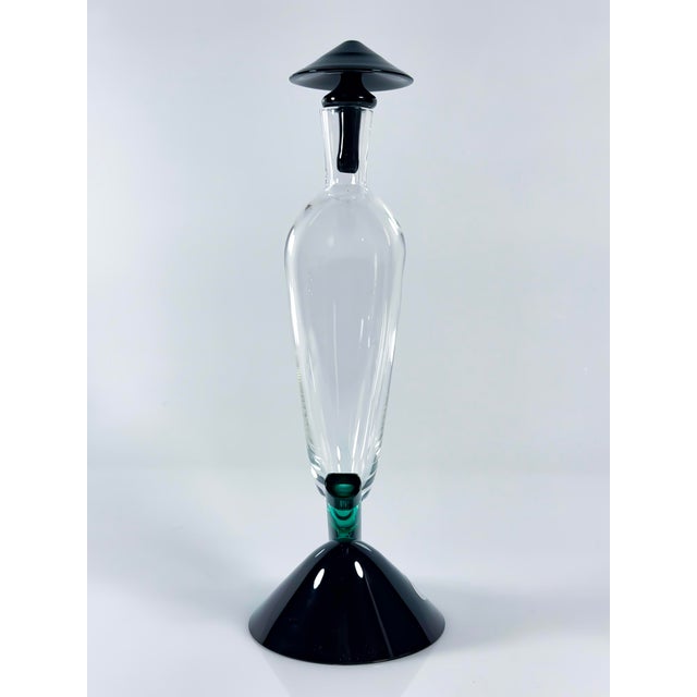 Postmodern Crystal Decanter by Giovanni Cenedese, 1980s For Sale - Image 4 of 9