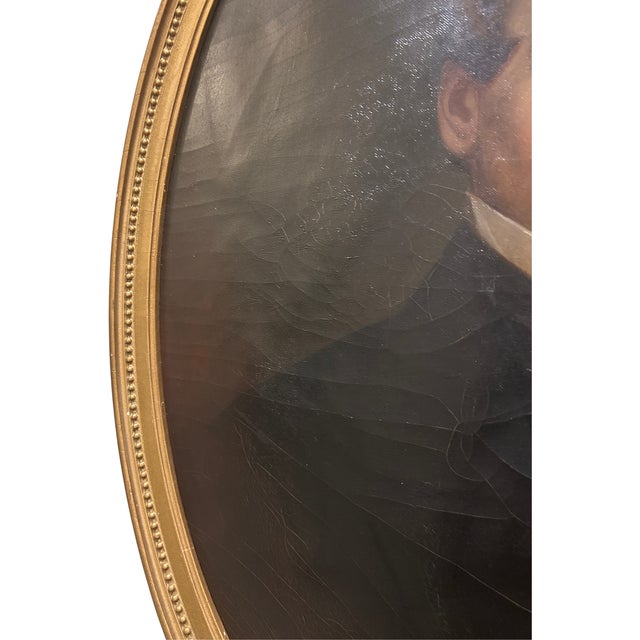 Late 19th Century Portrait Oil Painting on Canvas For Sale - Image 4 of 8