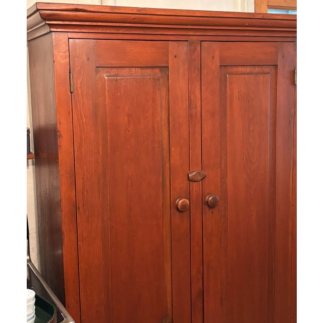 1980s Pine Cabinet With 4 Shelves and Base For Sale - Image 10 of 10